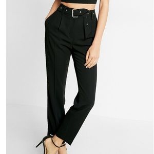 Express Belted High Rise Ankle Pants NWT